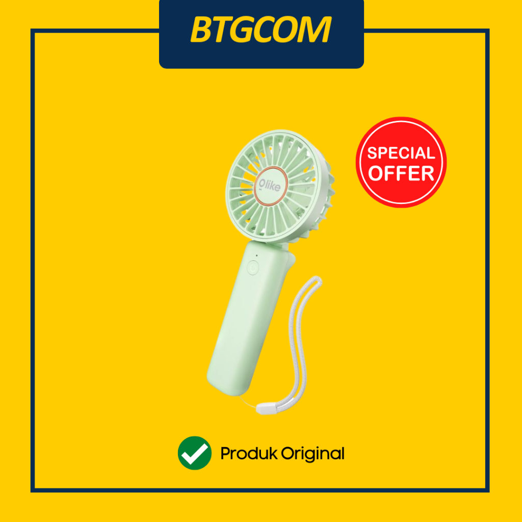 MINI FAN PORTABLE KIPAS TANGAN LIPAT KECIL GENGGAM OLIKE PF1S SILENT FOLDABLE 2000MAH GREEN