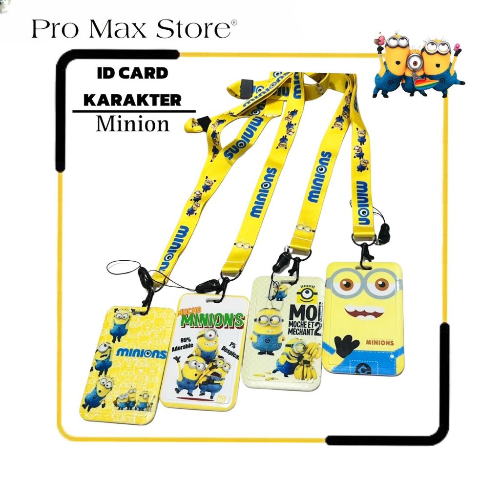 

PM - Id Card Holder Karakter | Tali Gantungan Name Tag | Tempat Kartu Photocard | Name Tag Lanyard Karakter Minion