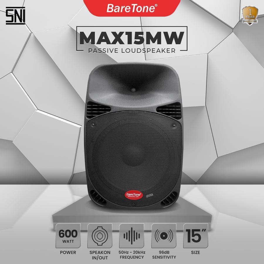 Speaker Pasif BareTone MAX15MW Type 15 Inch - 15inch Garansi Resmi Baretone