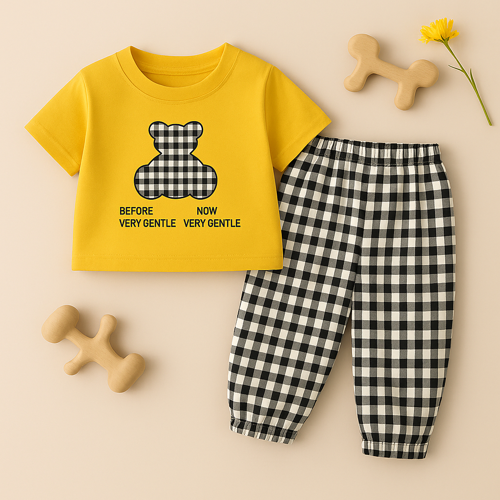 BIG SALE NAJWA - SETELAN ANAK SERLI TERBARU / SETELAN ANAK BEAR TARTAN