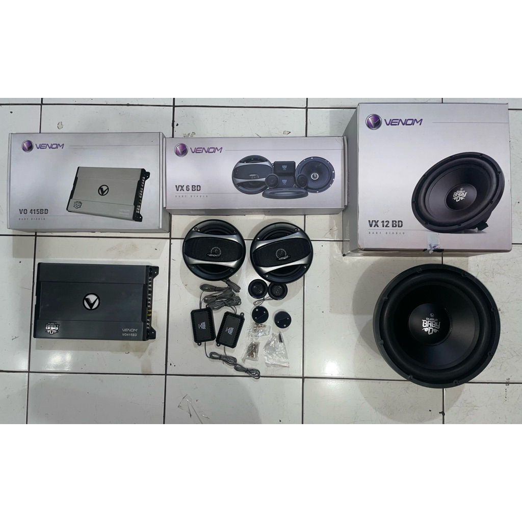 PAKET AUDIO VENOM BABY DIABLO POWER, SPLIT, SUBWOOFER
