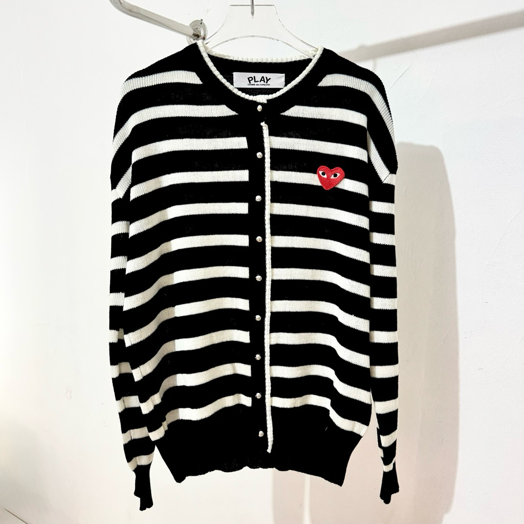 CDG Play Stripe Kancing Kecil