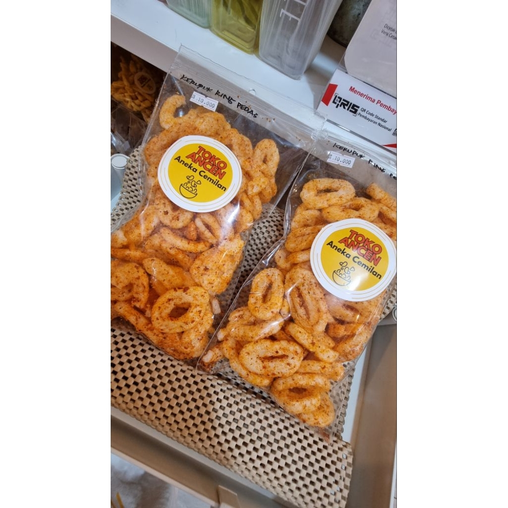 

krupuk ring pedas berat 58gr