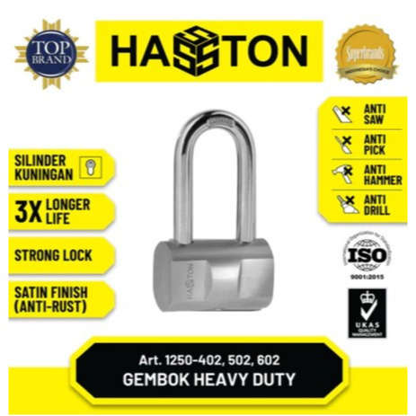 GEMBOK BULAT SATIN PANJANG 40-60MM HASSTON (1250)