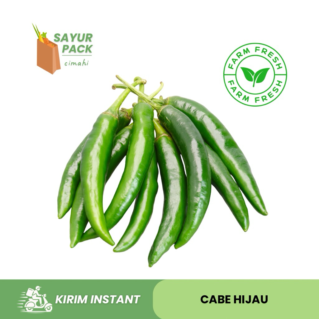 

CABE HIJAU BESAR 250gr 500gr 1kg | cabe hijau premium | sayur instant cimahi