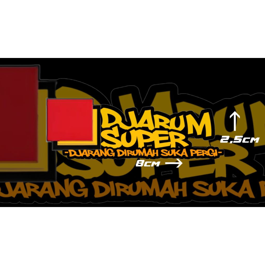 

stiker "Djarum super" 8cmx2,6cm