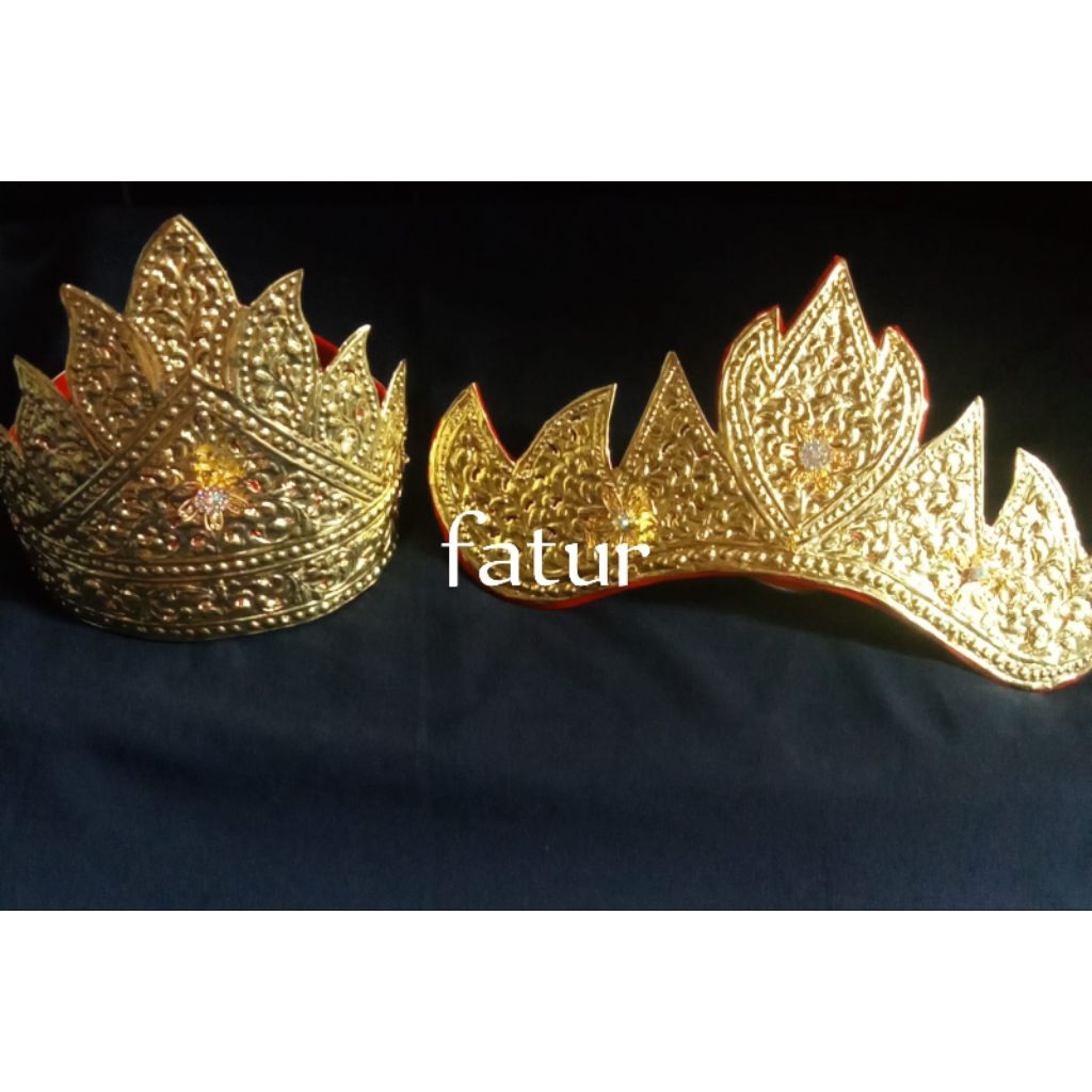 Sepasang asesoris Siger Penari /Mahkota Anak /Hiasan kepala penari anak adat Lampung