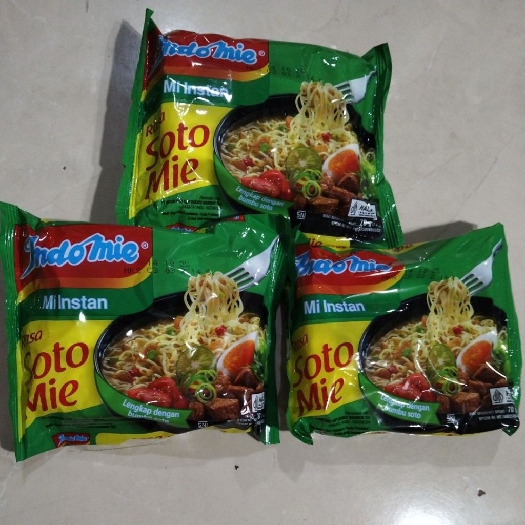 

3 bungkus Indomie Rasa Soto Mie