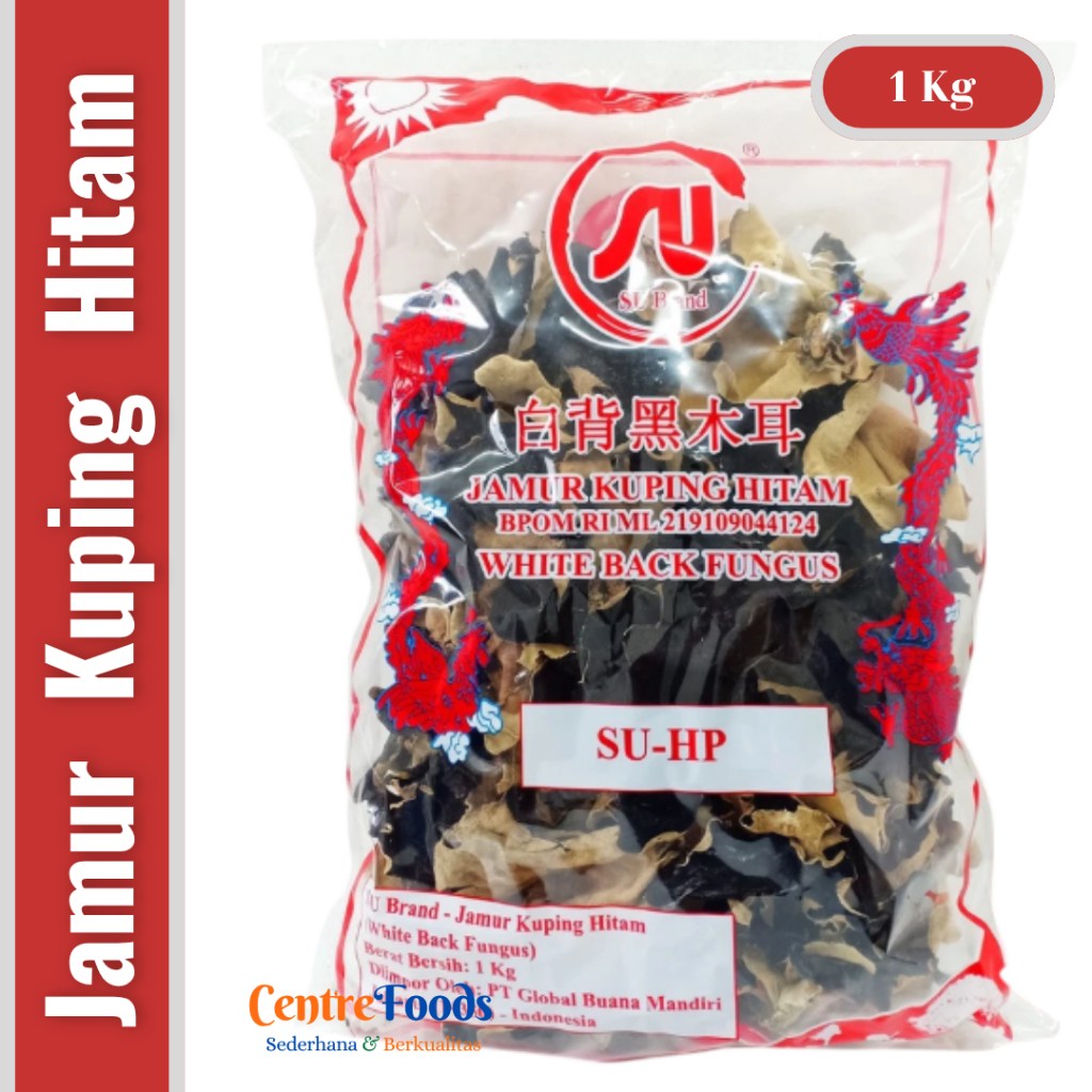 

Jamur Kuping Hitam Putih Kering - SU-HP ( Reguler ) White Black Fungus SU BRAND | 1 Kg [ Harga Per BKS ]