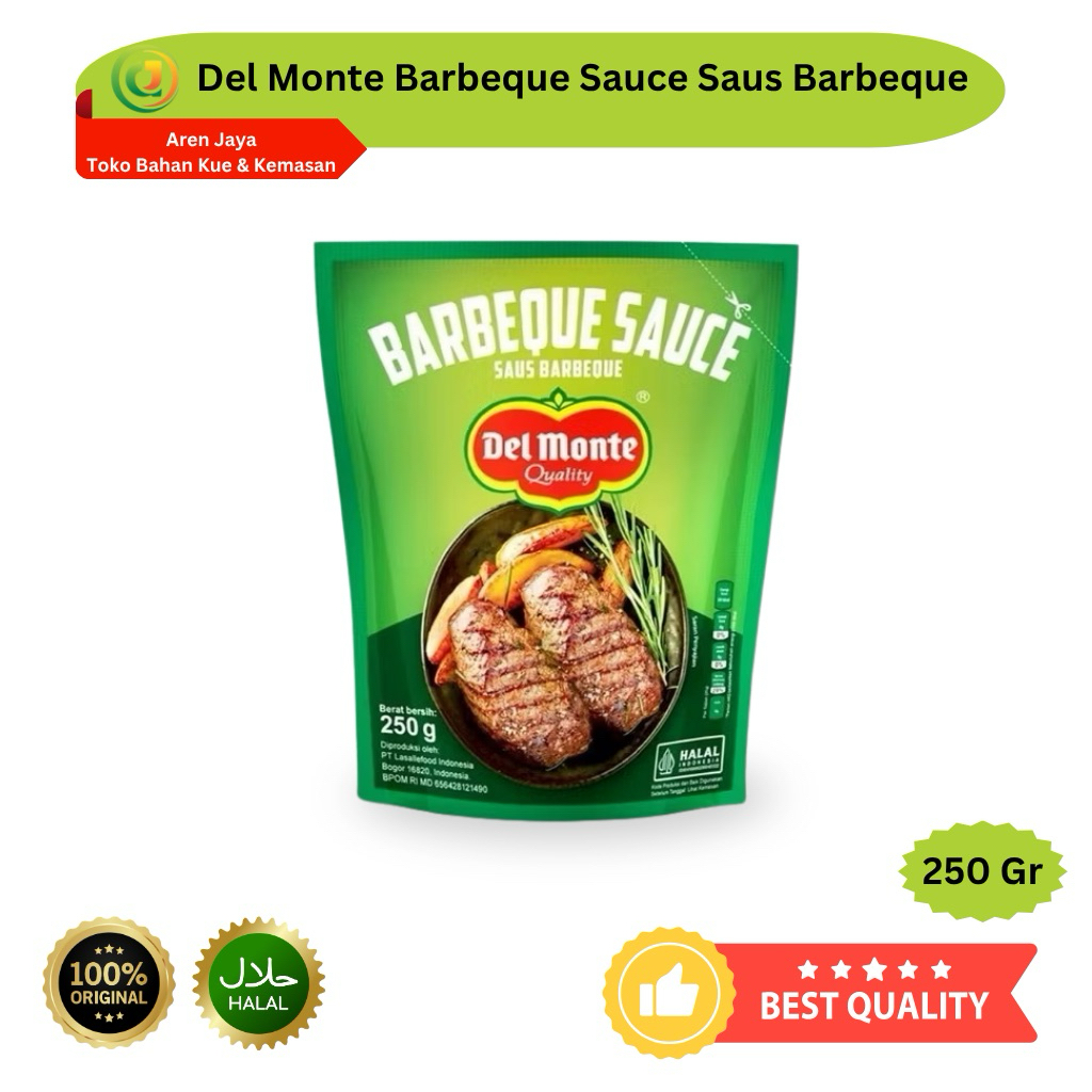 

Del Monte Barbeque Sauce Saos Barbeque Saus BBQ Pouch 250 Gram Original