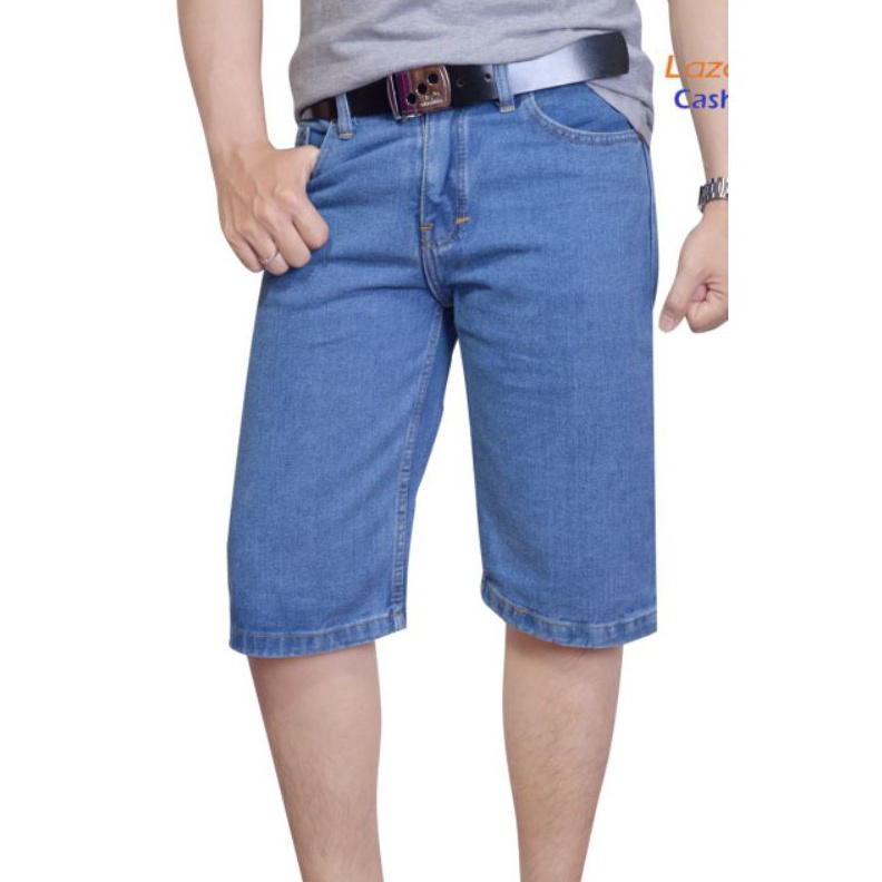 KODE X38P Celana Pendek Jeans Pria Denim Bahan Melar