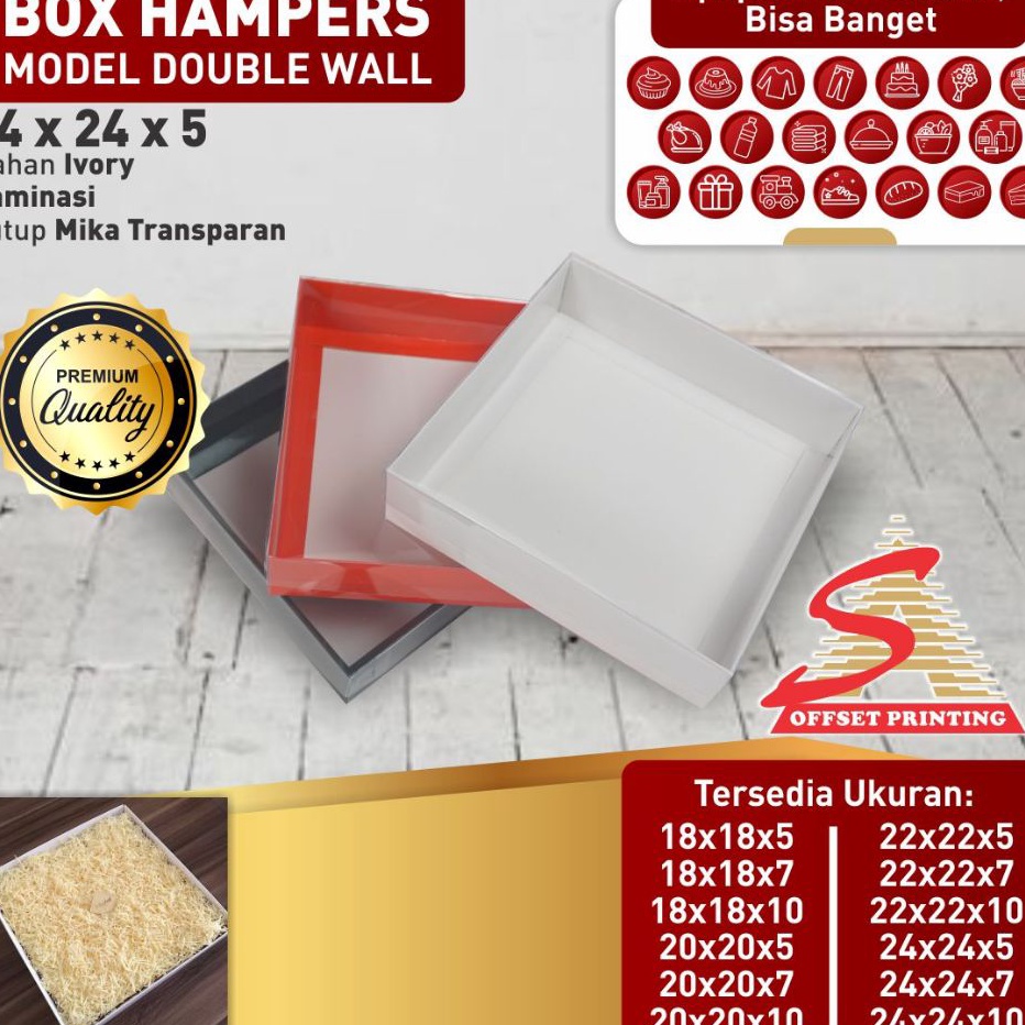 

Hot 24 x 24 x 5 Box Hampers tutup mikabox dus kemasan PuddingSpikuMarmer cakecakelapis legit