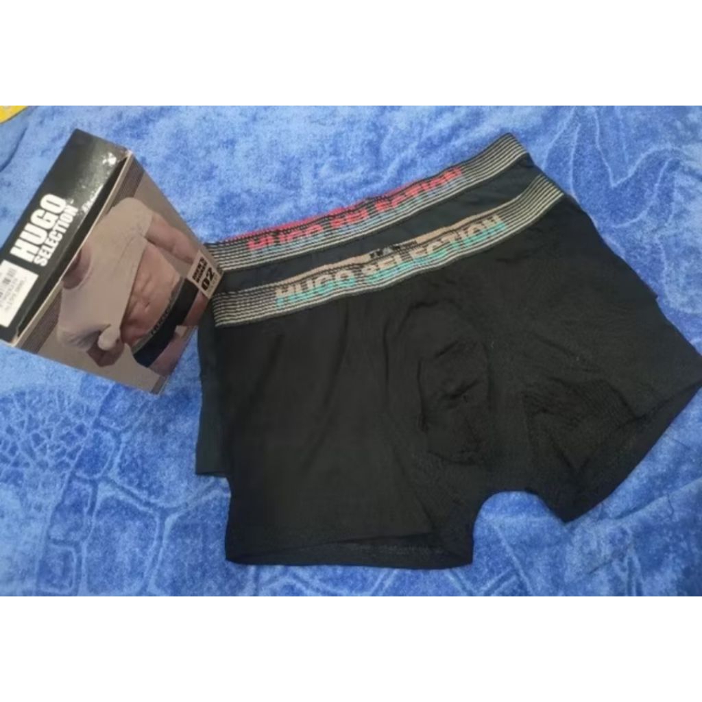 Celana Dalam  Boxer Pria Hugo Selection , 1 kotak isi 2 pcs