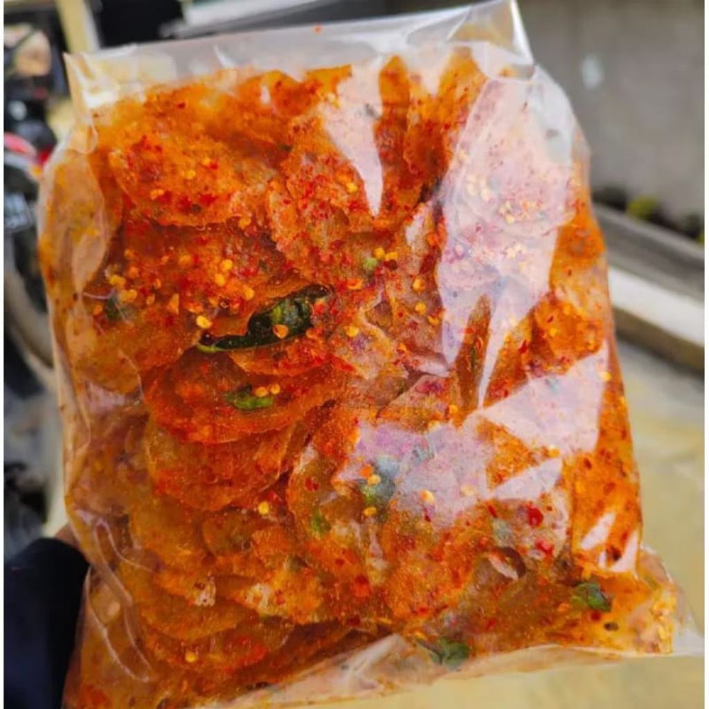 

KRIPCA keripik kaca pedas daun jeruk bumbu melimpah 1 kg