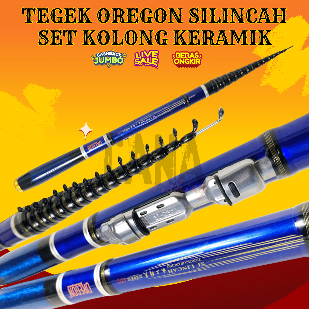 JORAN TEGEK OREGON SILINCAH SET KOLONG KERAMIK RUAS PENDEK 33CM BAHAN CARBON