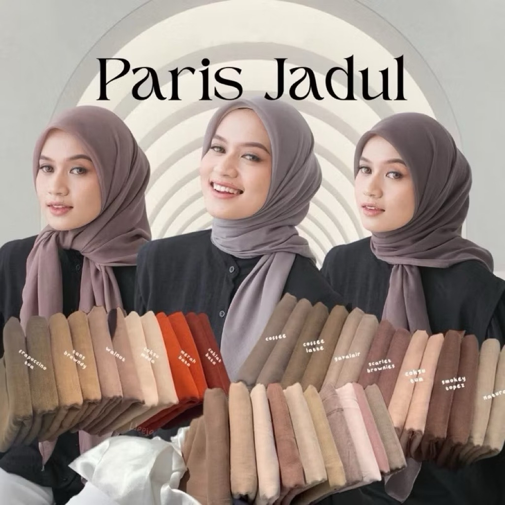 VARISHA #1 HIJAB SEGIEMPAT PARIS JADUL VARISHA ORI  /KERUDUNG PARIS JAPAN POLOS VARISHA
