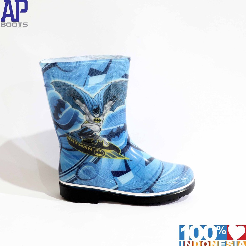 KODE P75W AP BATMAN DOUBLE TROUBLE  SEPATU BOOTS KARET ANAK  AP BOOTS