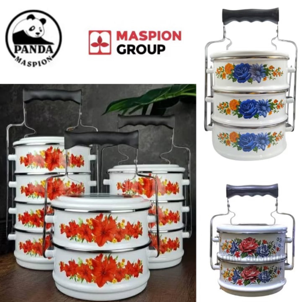 RANTANG ENAMEL PANDA SUSUN 2 ,SUSUN 3 ,SUSUN 4 /RANTANG PANDAN MASPION