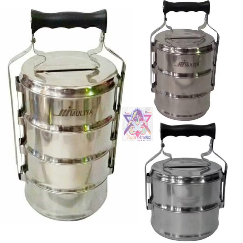 Rantang STAINLESS STEEL Susun 2 Dan Susun 3 / Rantang Merek Muliya Tebal / Susun 2 & Susun 3