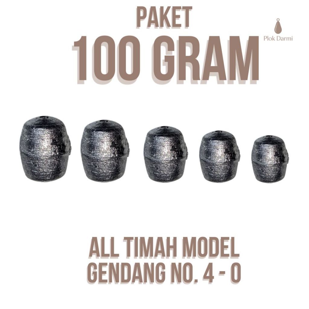 Paket 100 GRAM | Timah Pemberat Pancing Model Gendang Timah Pancing Murah
