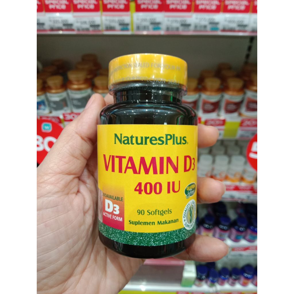 Natures plus Vitamin D3 400IU 90 softgels - Nature's plus Vitamin D3