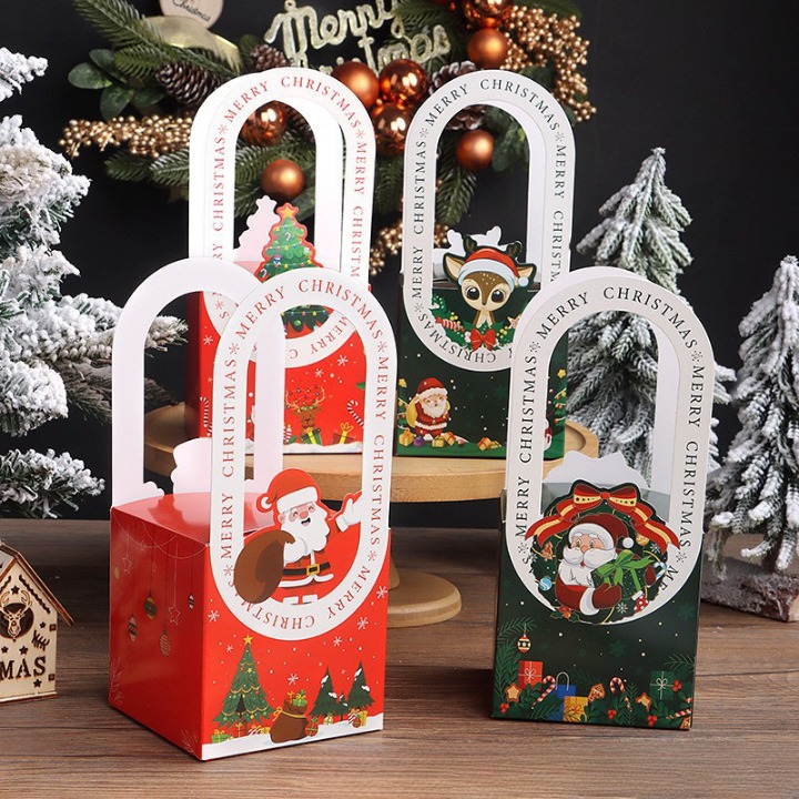 

[HANDLE TINGGI BOX COOKIES NATAL 400 ML] Kotak Packaging Cupcake Hampers Hadiah Bingkisan Natal Merry Christmas, Christmas Cupcake Box, Gift Box Hampers Parsel Parcel Natal