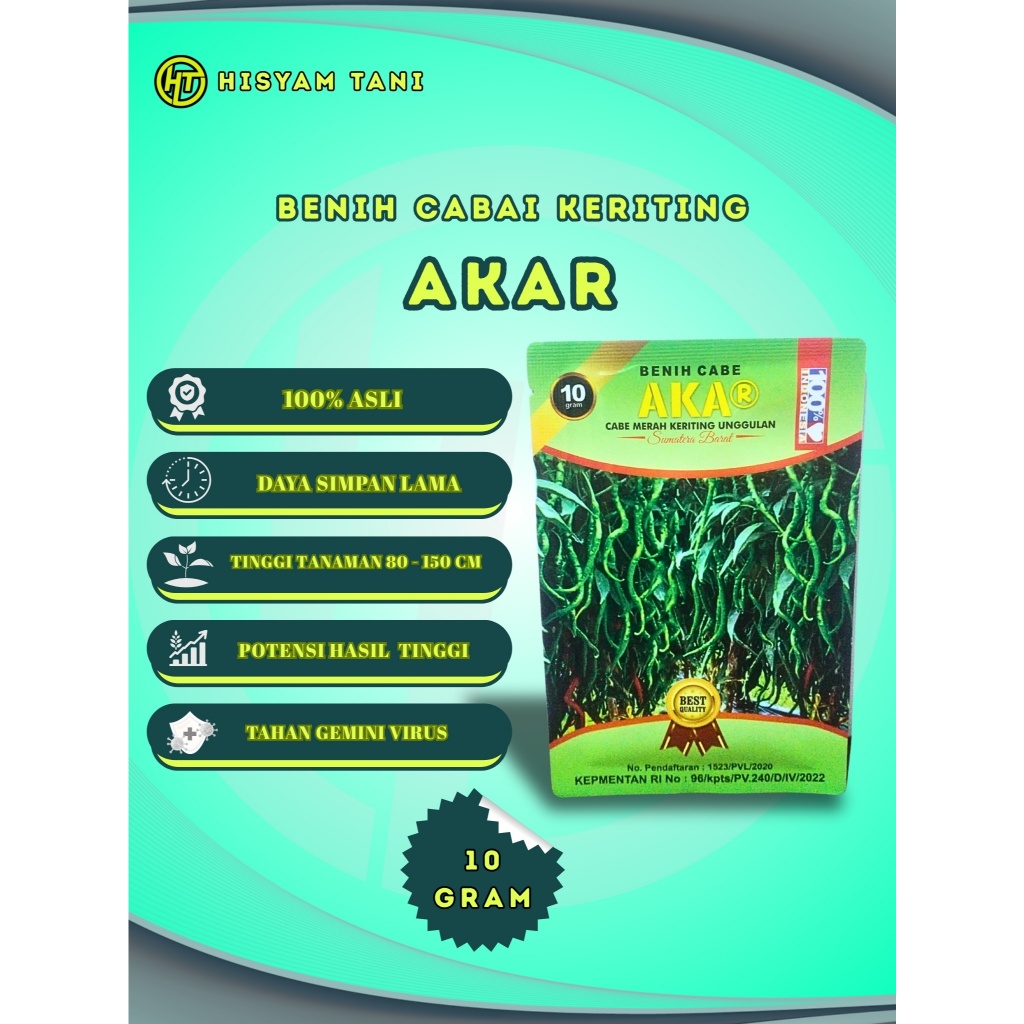 BENIH CABAI MERAH KERITING AKAR 10 GRAM - CMK AKAR - BIBIT CABAI AKAR