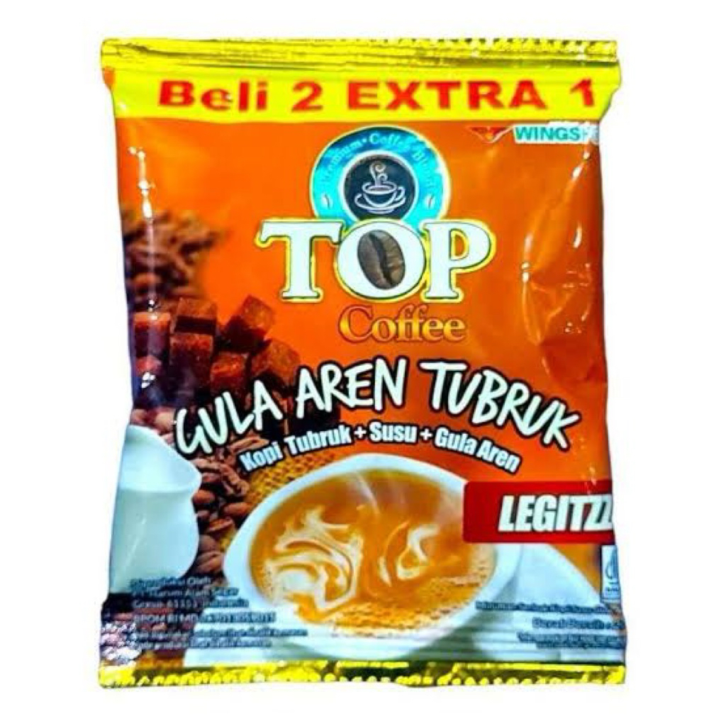

Top Coffee Susu Gula Aren Tubruk 3 in 1 / 1 Renceng / 15 Pcs