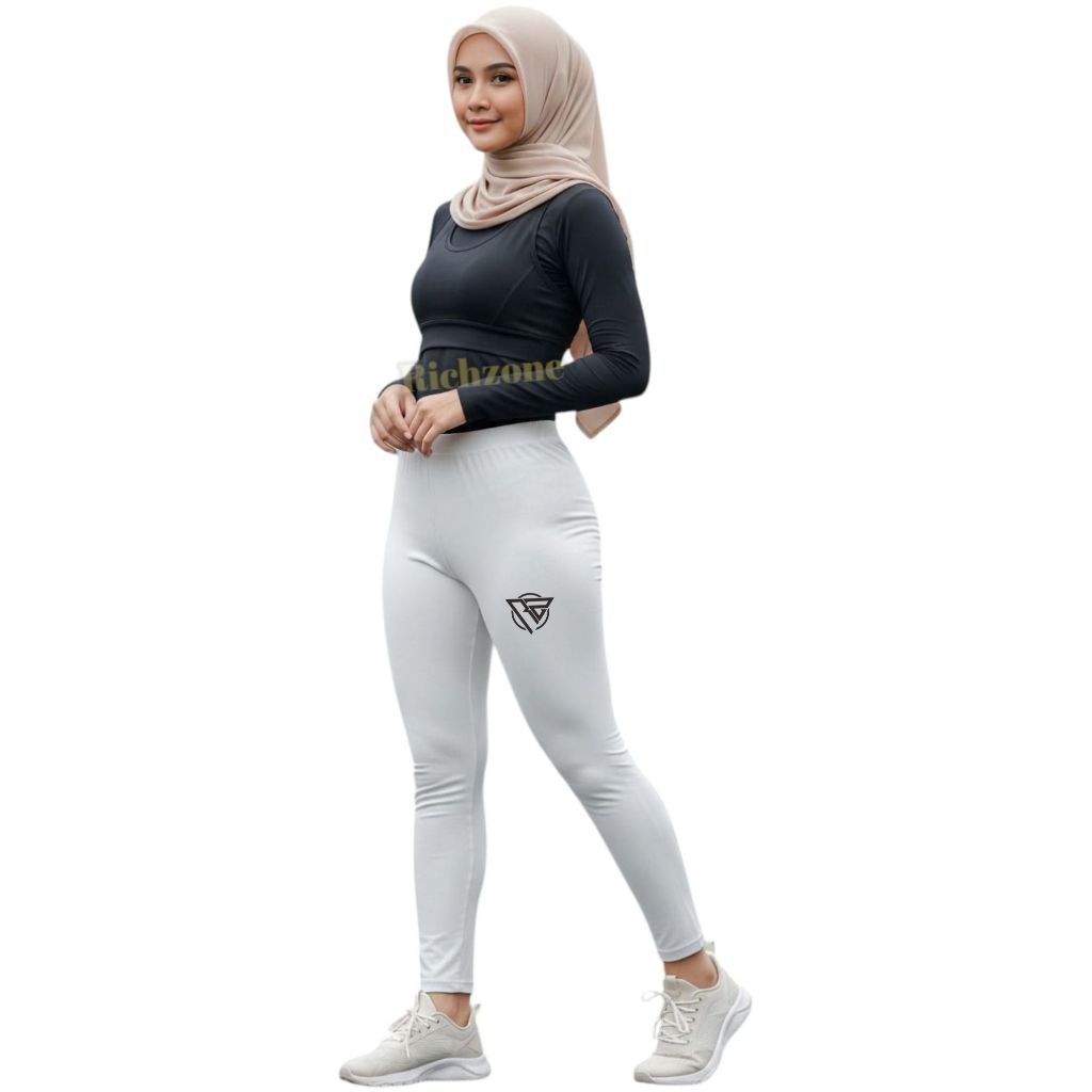 Hot Celana Baselayer Putih/ Celana Manset Panjang Celana Legging Unisex/ Celana Baselayer Pria