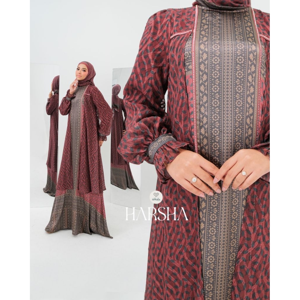 SHKATA/Harsha set scarft by Shkata/Set scarft/Set premium/Set terbaru