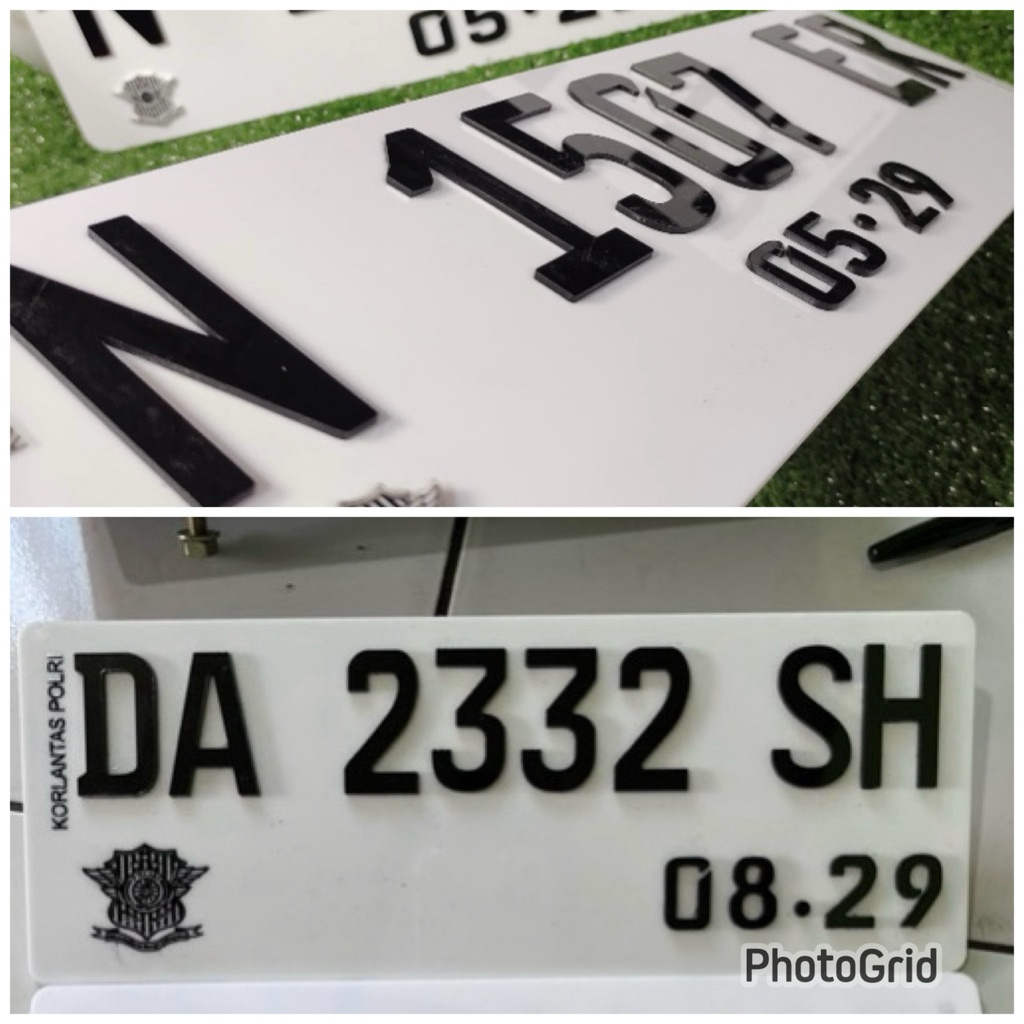 PLAT MOTOR MOBIL TIMBUL AKRILIK PLAT DA PLAT BK PLAT KT PLAT BM