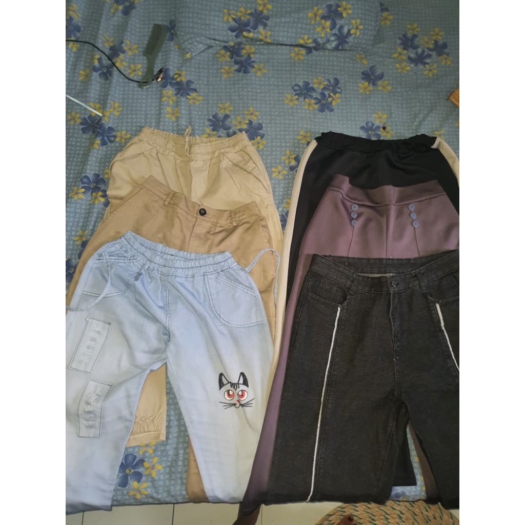 [PRELOVE]  BAGGY PANTS KULOT CELANA KAIN CELANA JEANS