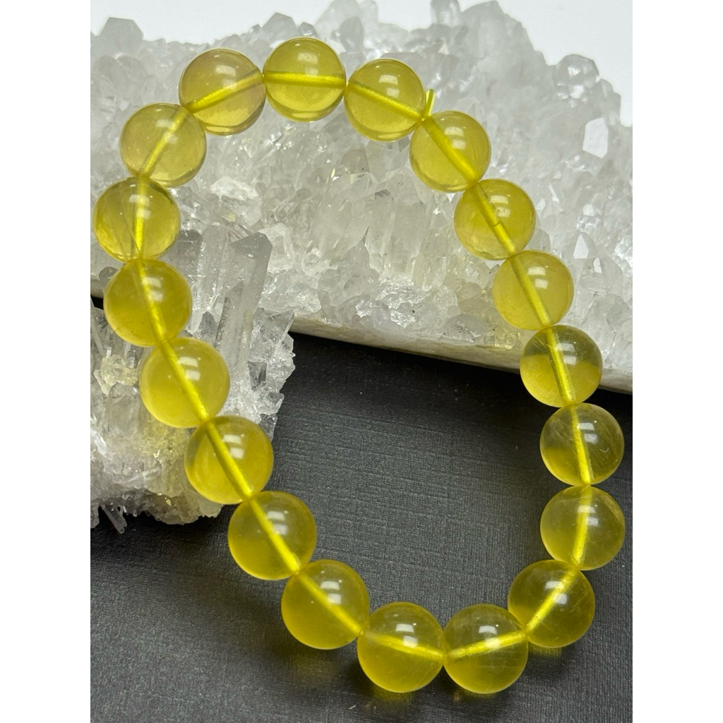 gelang crystal yellow fluorite 10.6mm with certificate
