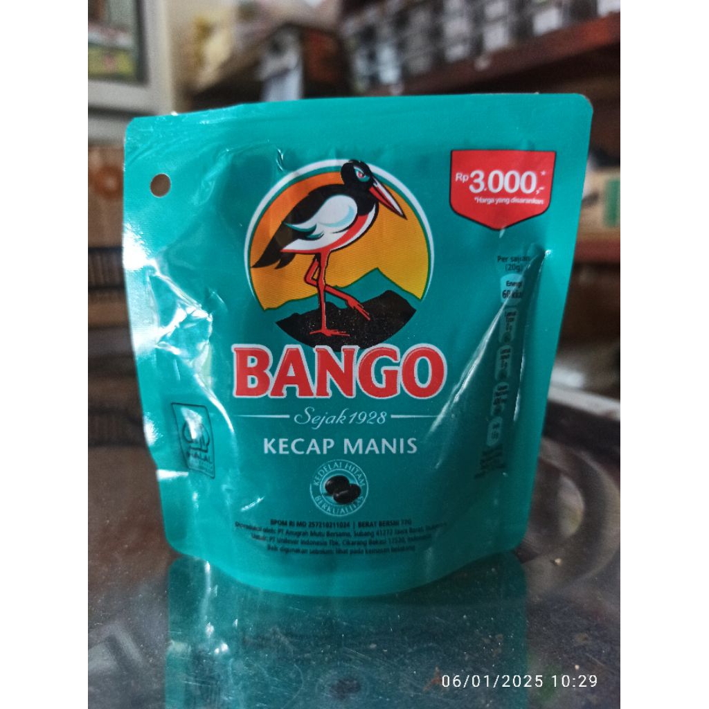 

Kecap manis BANGO kemasan 77g 3000