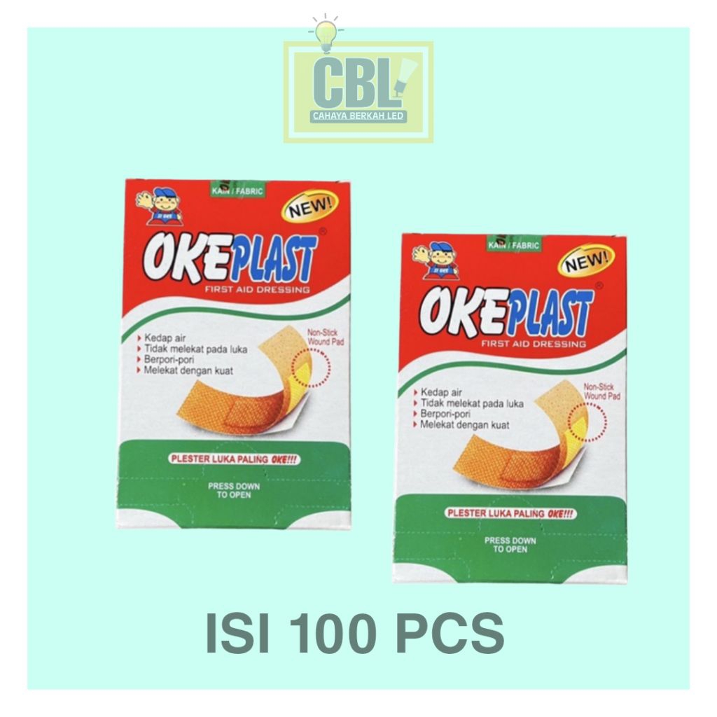 Hansaplas/Okeplast 1 Box Isi 100/Plester Luka/Okeplast