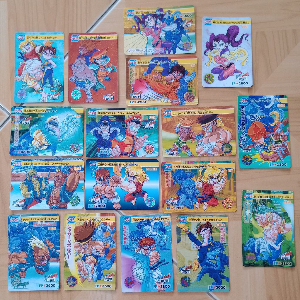 kartu street fighter zero vintage 1994 Bandai original Japan