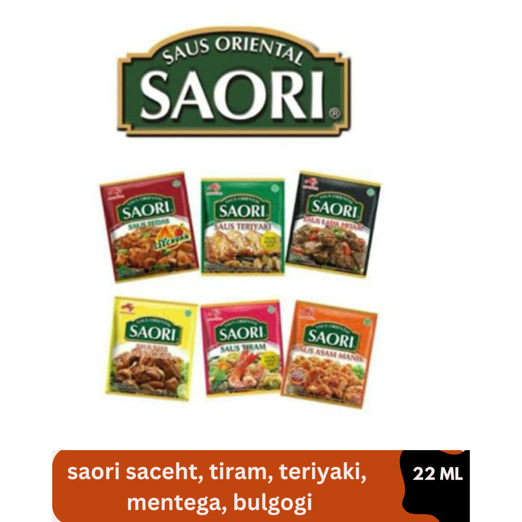 

Saori Saos Oriental sachet Saos Tiram teriyaki mentega bulgogi