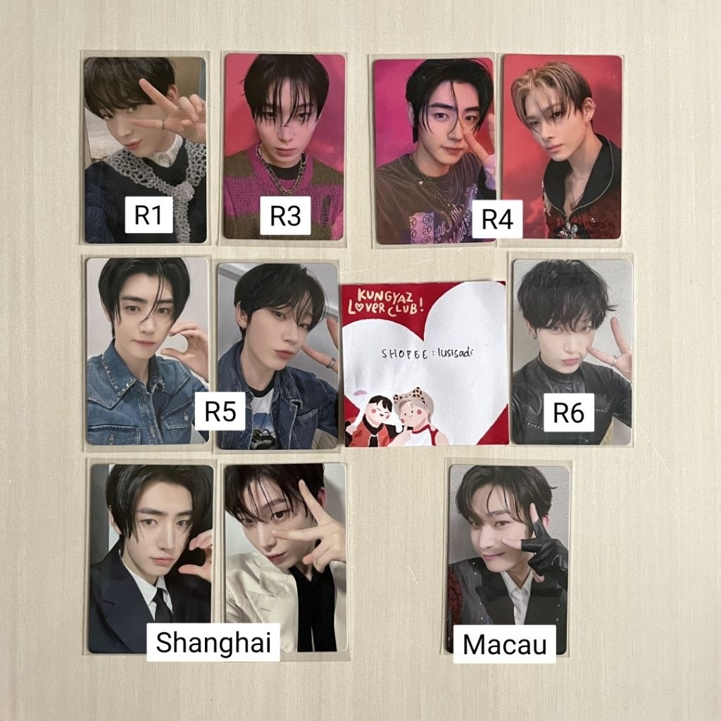 ENHYPEN YZY OB Orange Blood VCE R1, VCE R3, VCE R4, VCE R5, VCE R6, Macau, Shanghai Sunghoon Sunoo N