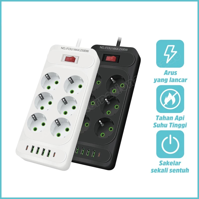 NEW PRODUK SOKET LISTRIK USB TYPE C STOP KONTAK 12IN1 6IN1 KUBUS STOP KONTAK KABEL COLOKAN LISTRIK