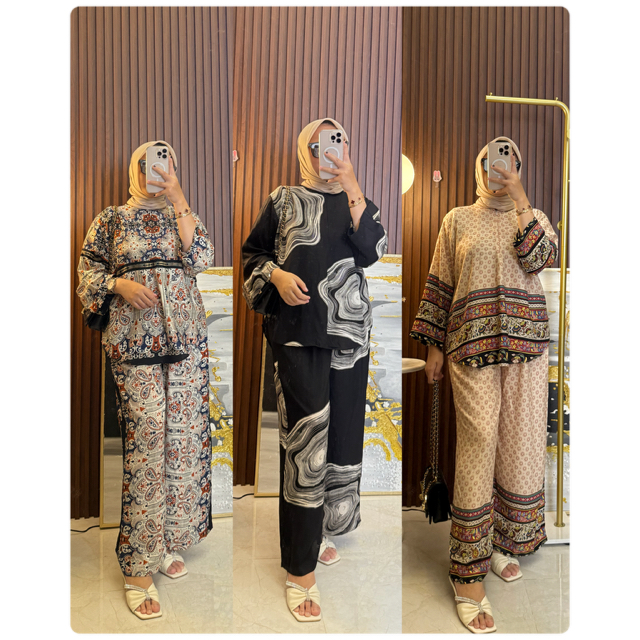 Alyssa - Alyssa Set Rayon Adem Busui Motif Kekinian Elegant