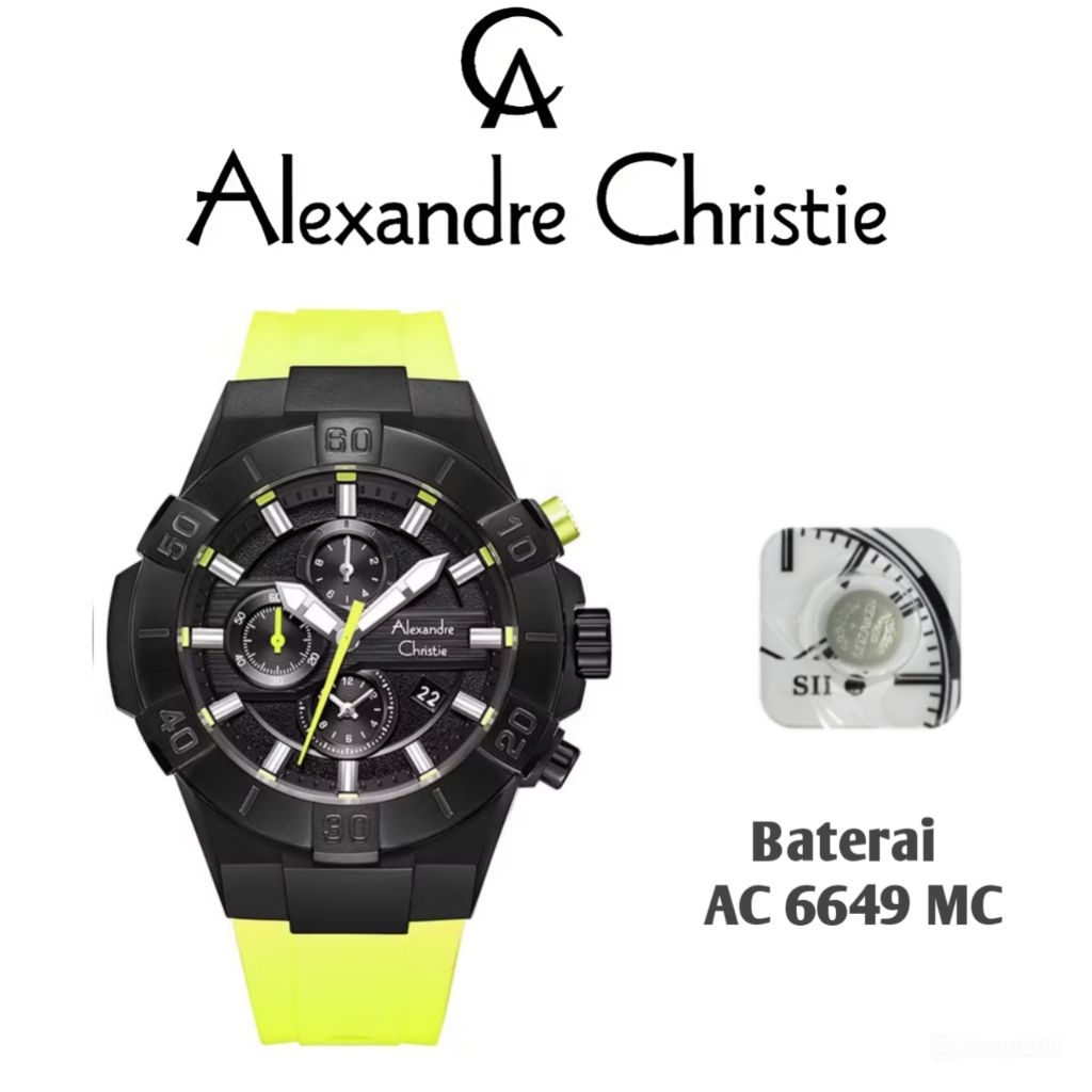 Baterai Jam Tangan Alexandre Christie Type AC 6649 MC All Series