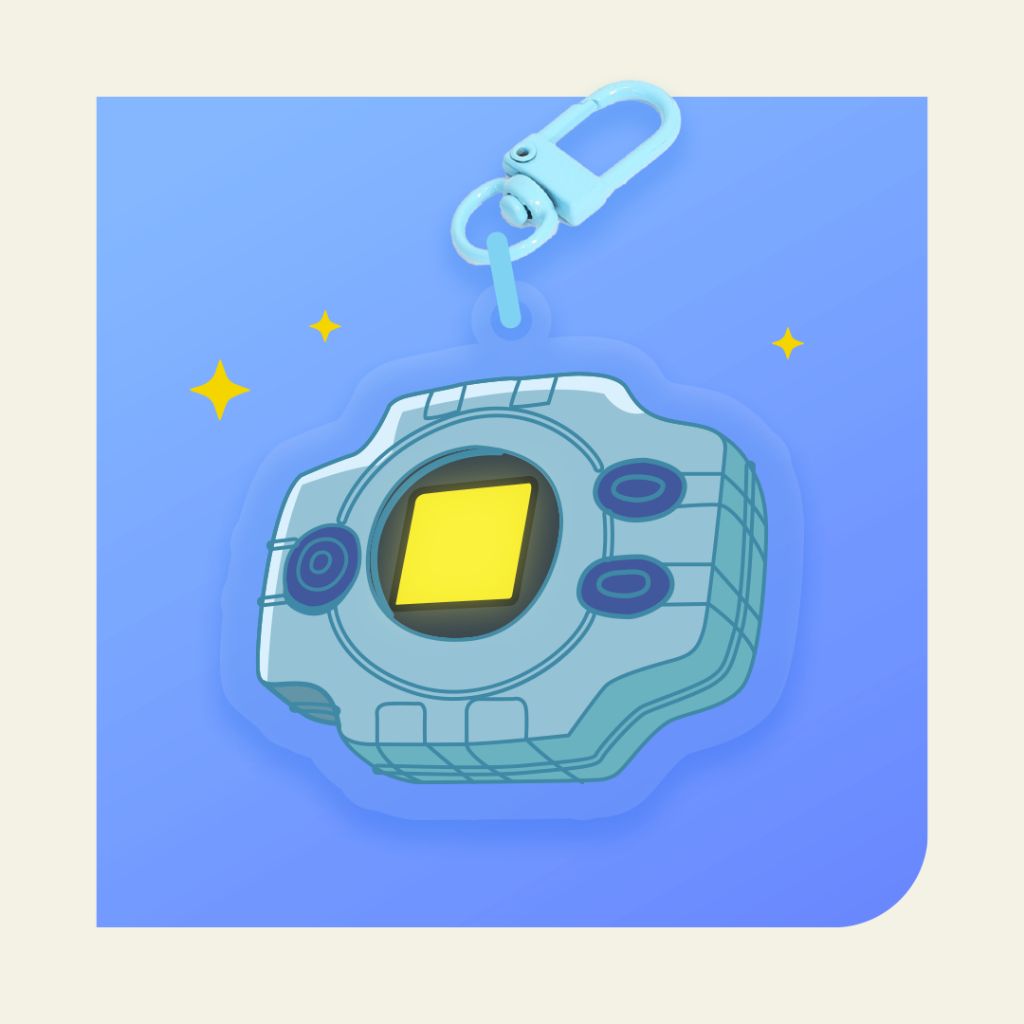 KEYCHAIN GLITTER Digimon Digivice