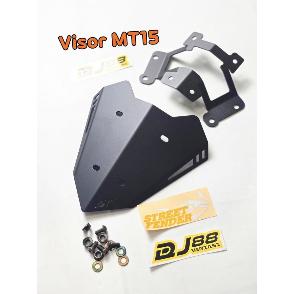 windshield mt15 street fender visor tameng lampu depan aksesories mt15