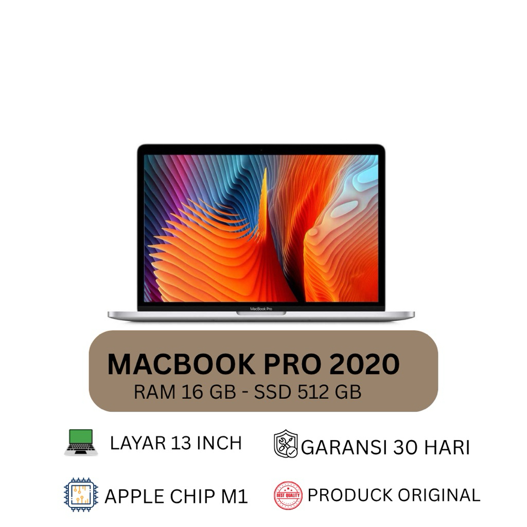 MACBOOK PRO M1 2020 13” RAM 8GB SSD 256GB MULUS