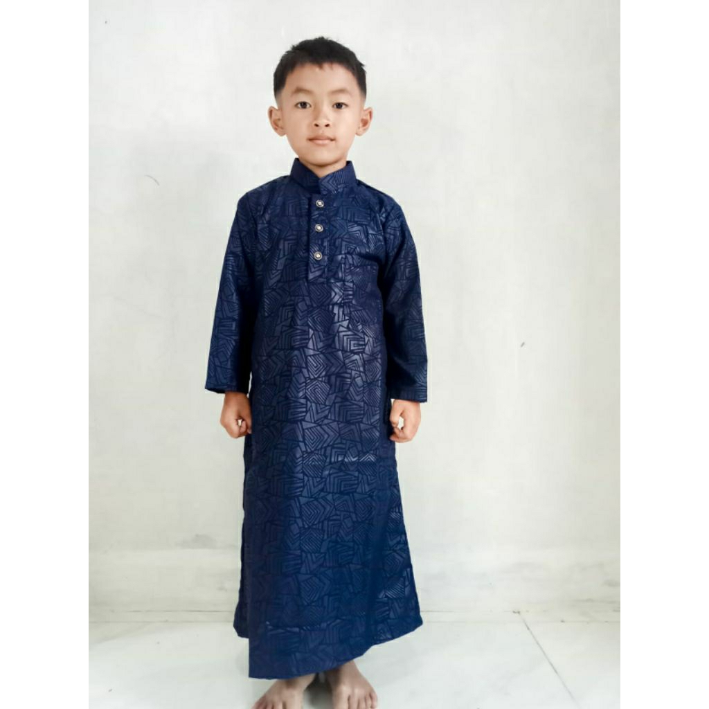 BestPromo Saudi Muslim Gamis Jubah Anak Embos Lengan Panjang Gamis Sultan Jubah Sultan Pria Laki