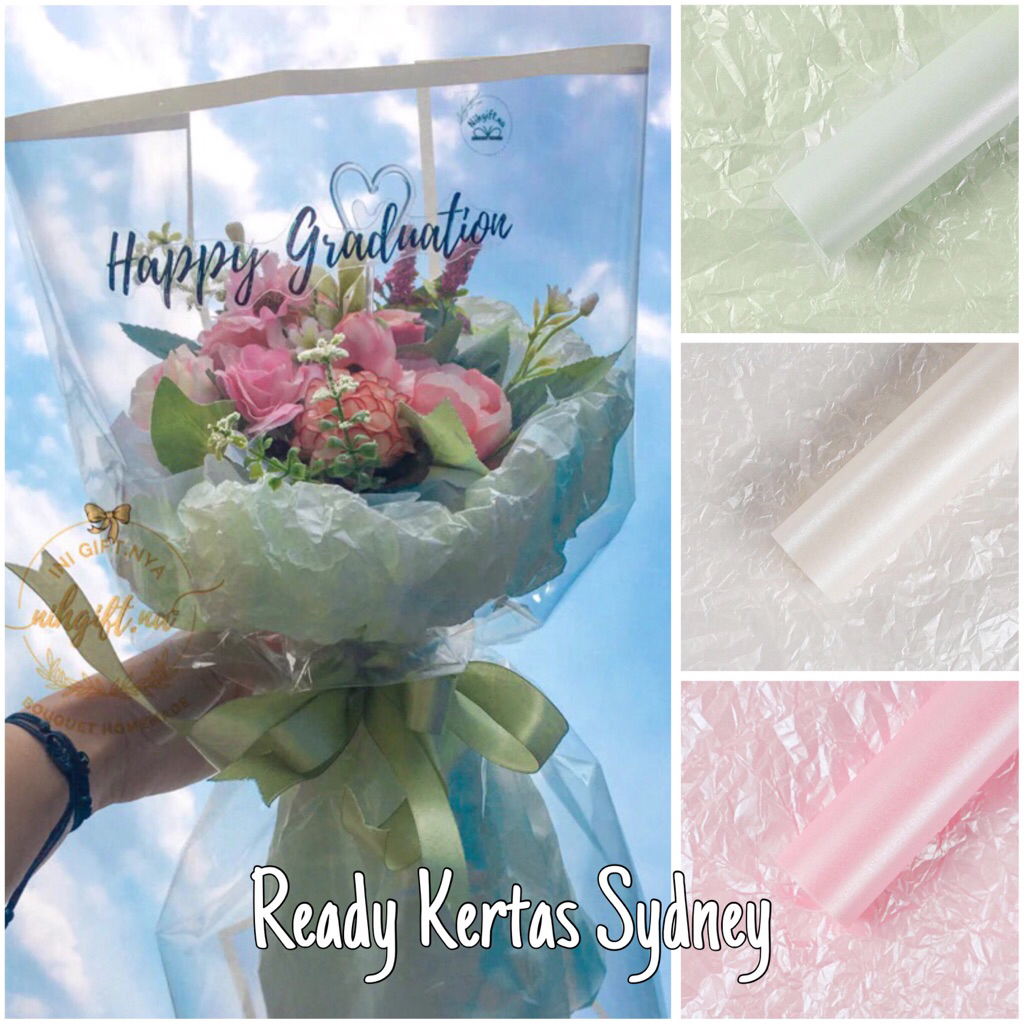 

KERTAS BUKET SYDNEY CARANG BUNGA TISSUE PEARL GLITTER SYDNEY TISSUE