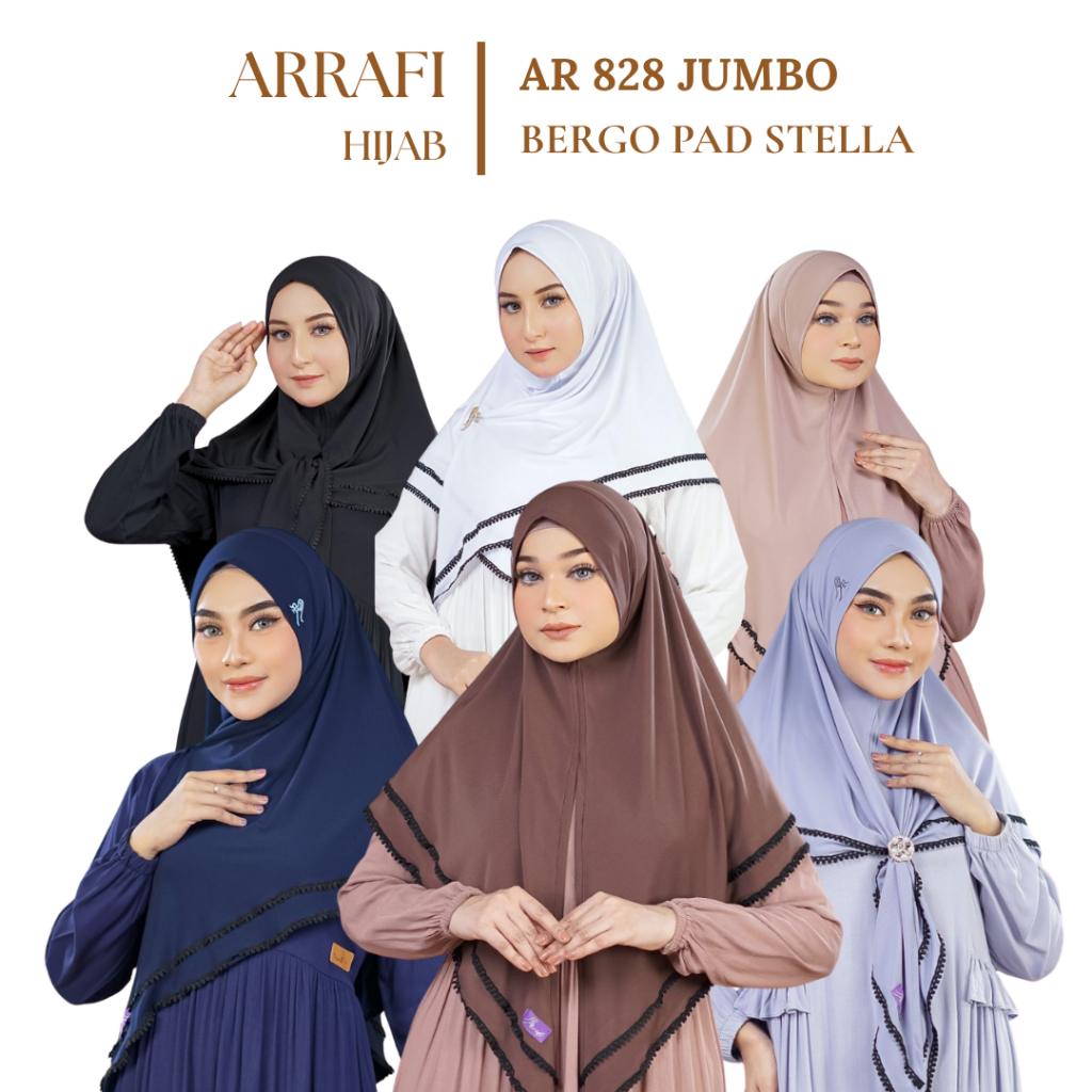 Jilbab hijab terbaru Arrafi AR 828 terbaru krudung hijab instant cantik Arafi bergo instan daily ORI