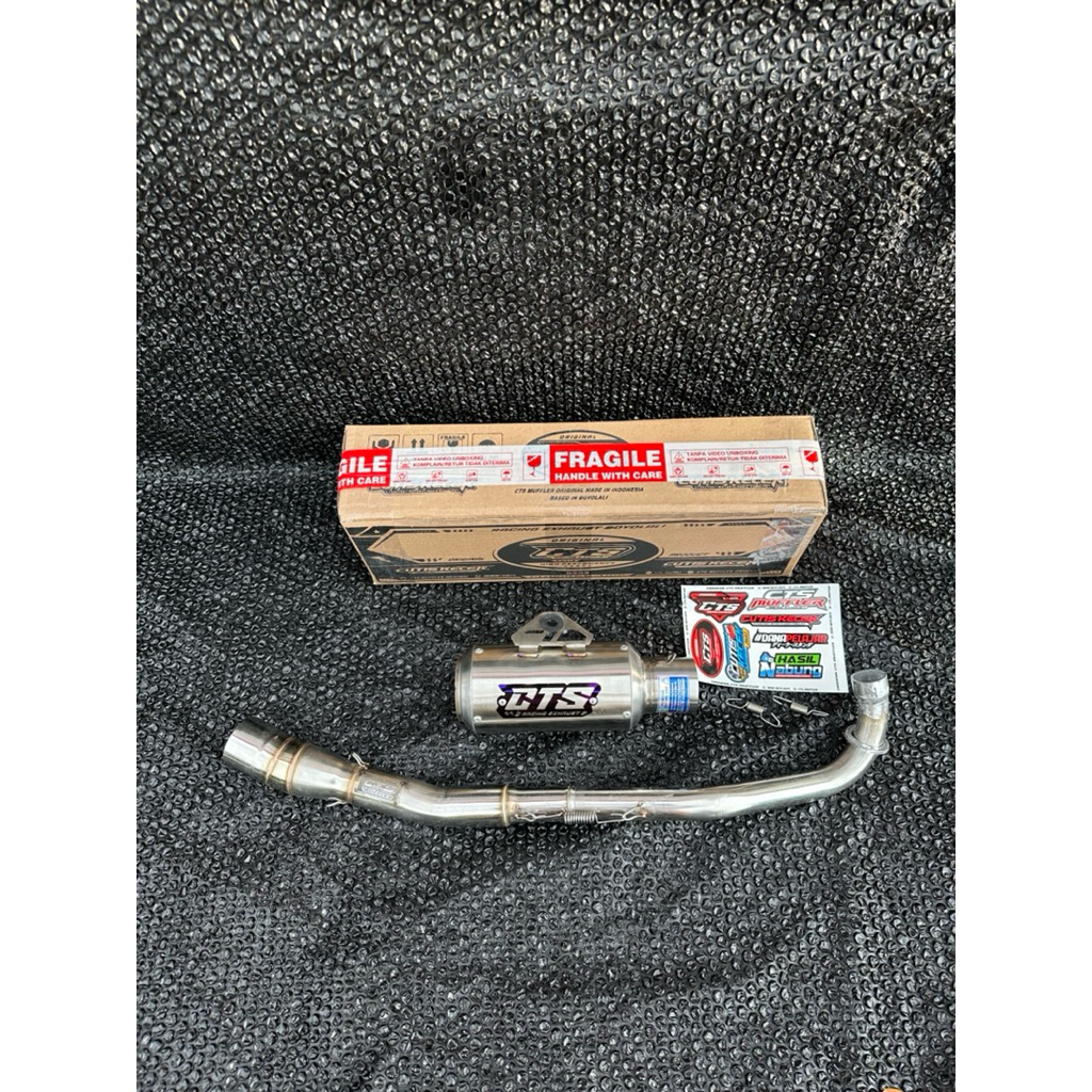 KNALPOT CTS MUFFLER GP1 15CM ALL BEBEK SUPRA VEGA JUPITER REVO GRAND SATUSET TINGGAL PASANG