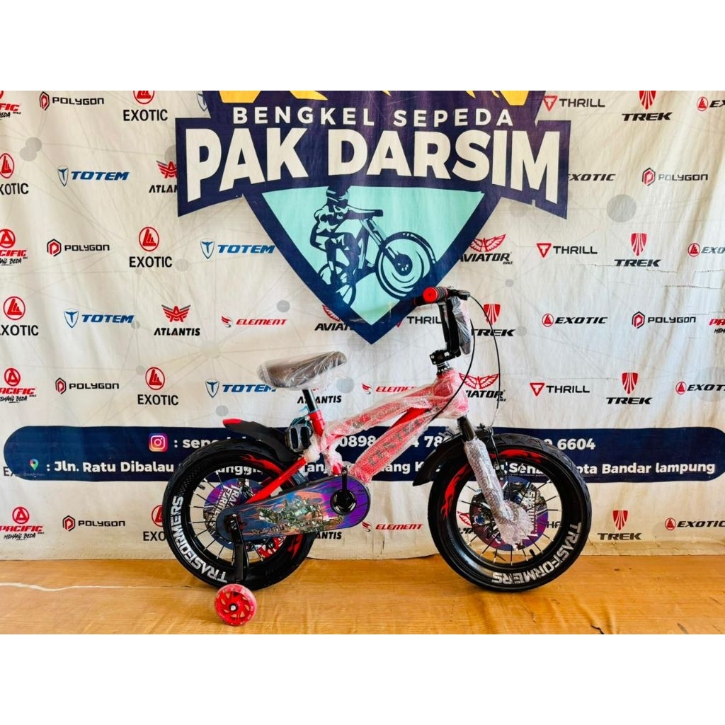 sepeda anak bmx 12 inc ban besar 3.0 dan kecil