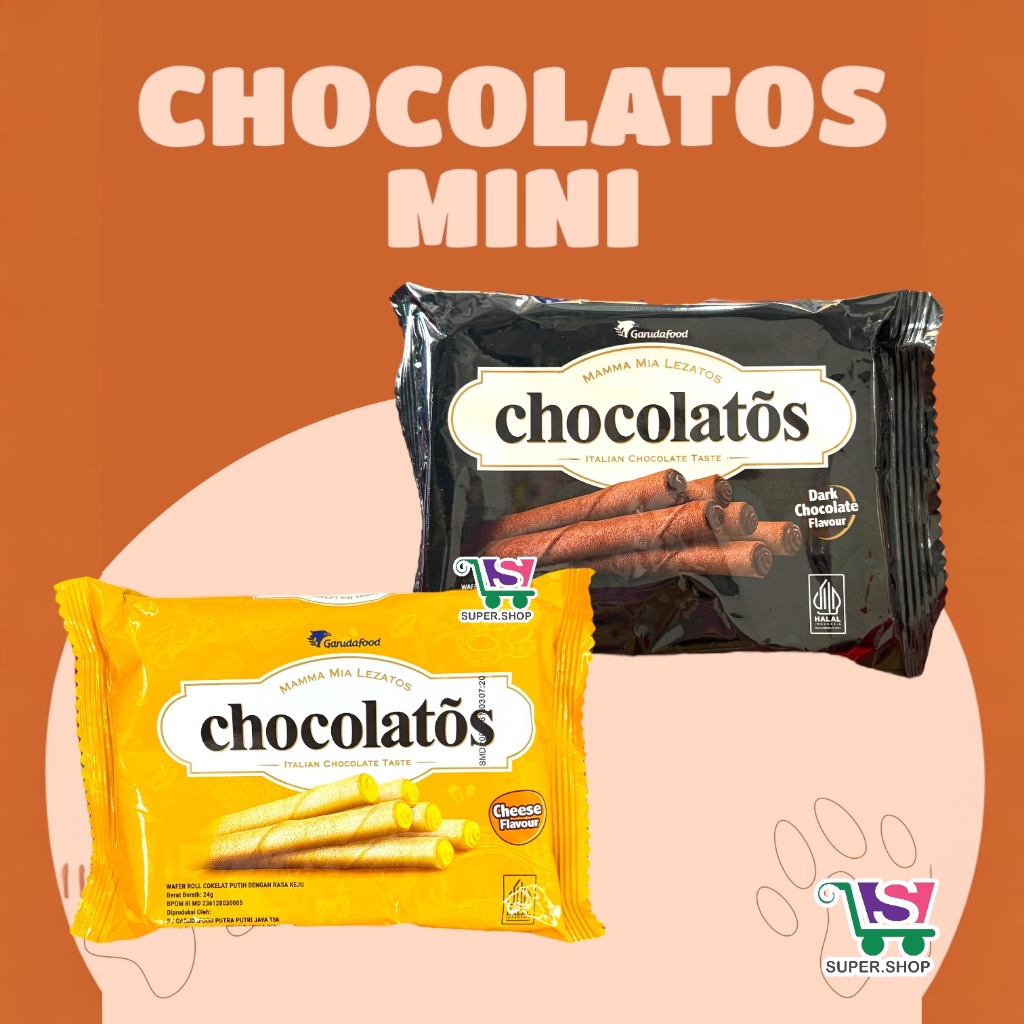 

Chocolatos Wafer Roll MINI Dark / Sweet Cheese 24 Gram